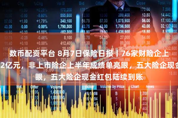 数币配资平台 8月7日保险日报丨76家财险企上半年净利润超92亿元，非上市险企上半年成绩单亮眼，五大险企现金红包陆续到账